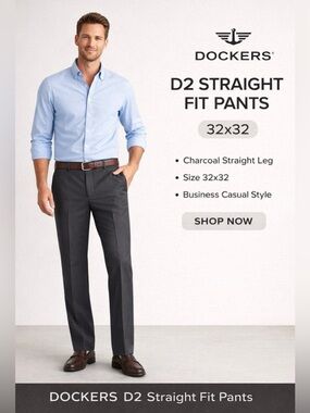 Dockers D2 Straight Fit | Classic Preppy Essential | 32x32
